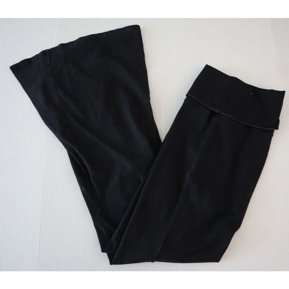 Offline Aerie Women's Sz S Black Wash OG Foldover Super Flare High-Rise Leggings - Picture 5 of 8